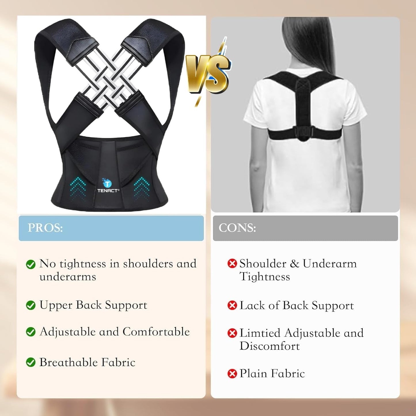 Dotzone Adjustable Back Posture Corrector for Men & Women